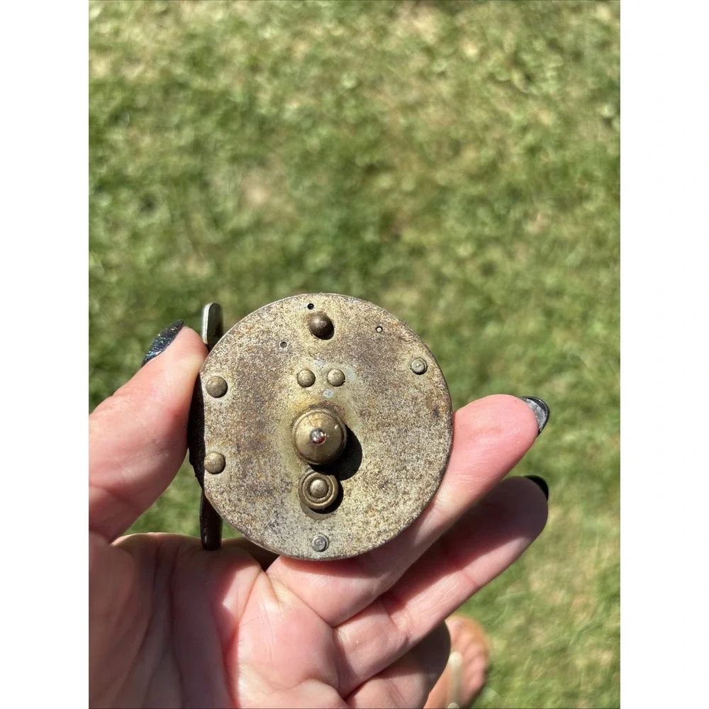 Red River Vintage Casting Fishing Reel - Red Handles, Metal Body
